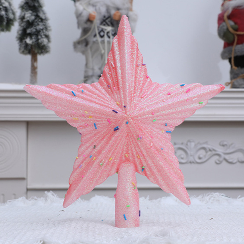 クリスマスツリーのトップスターオーナメント ピンク ホワイト - Star Tree Topper のレビューと価格