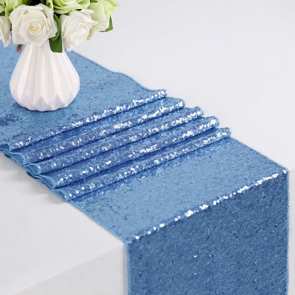 4 個グリッタースパンコールテーブルランナースパークリングパ - Christmas Table Runner のレビューと価格