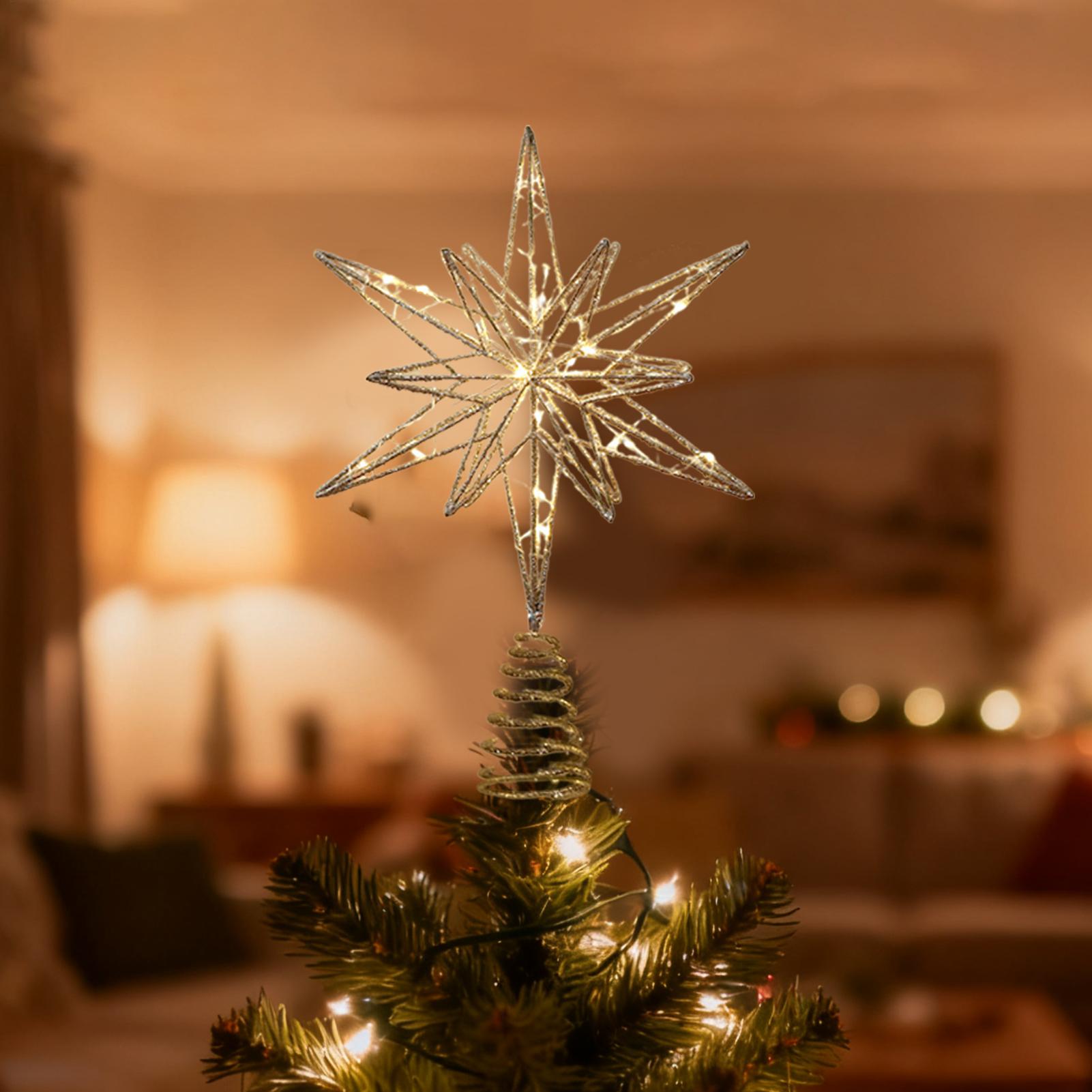 クリスマスツリートッパー お祝いのツリートップデコレーション - Star Tree Topper のレビューと価格
