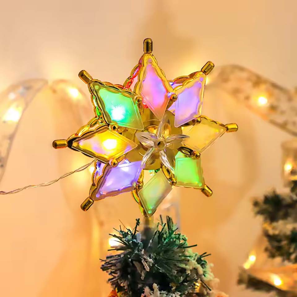 ライト付きスターツリートッパー クリスマスLEDチェーンライ - Star Tree Topper のレビューと価格