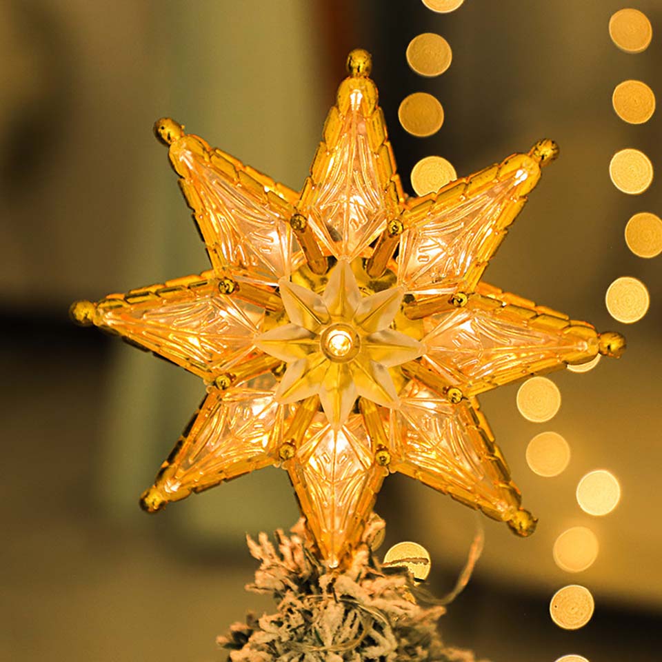 ライト付きスターツリートッパー クリスマスLEDチェーンライ - Star Tree Topper のレビューと価格