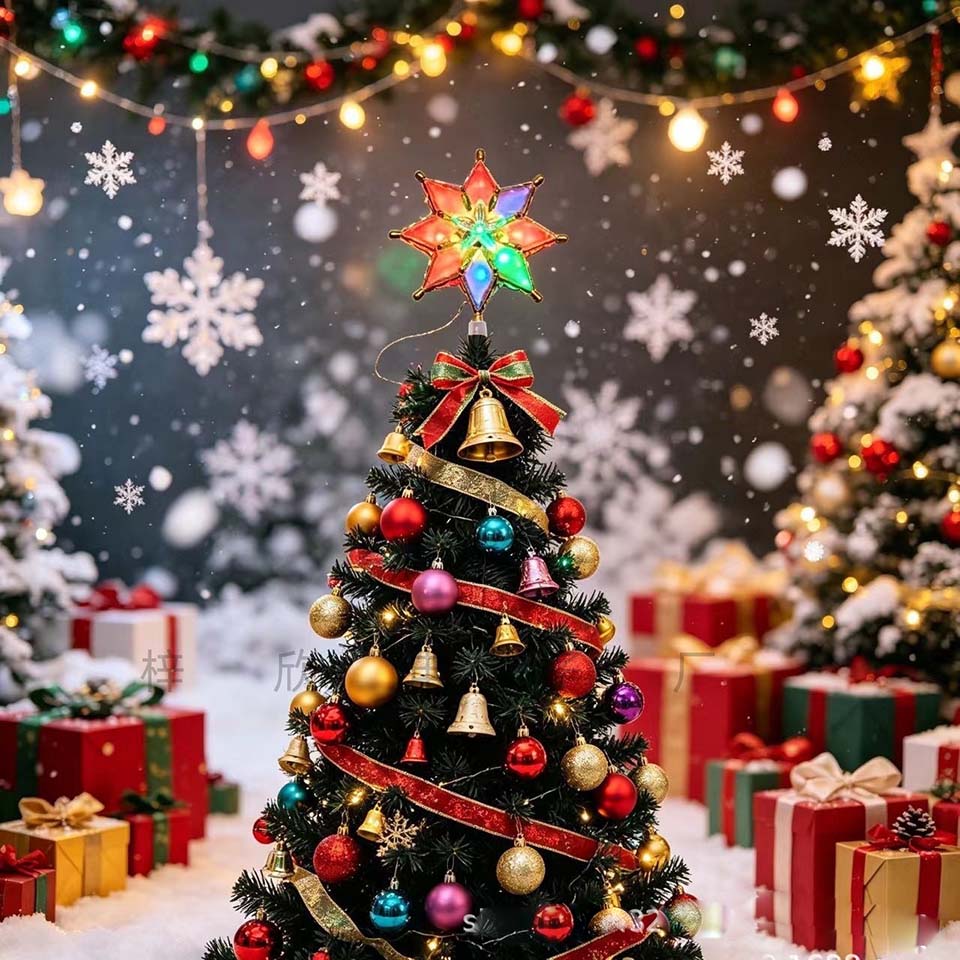 ライト付きスターツリートッパー クリスマスLEDチェーンライ - Star Tree Topper のレビューと価格