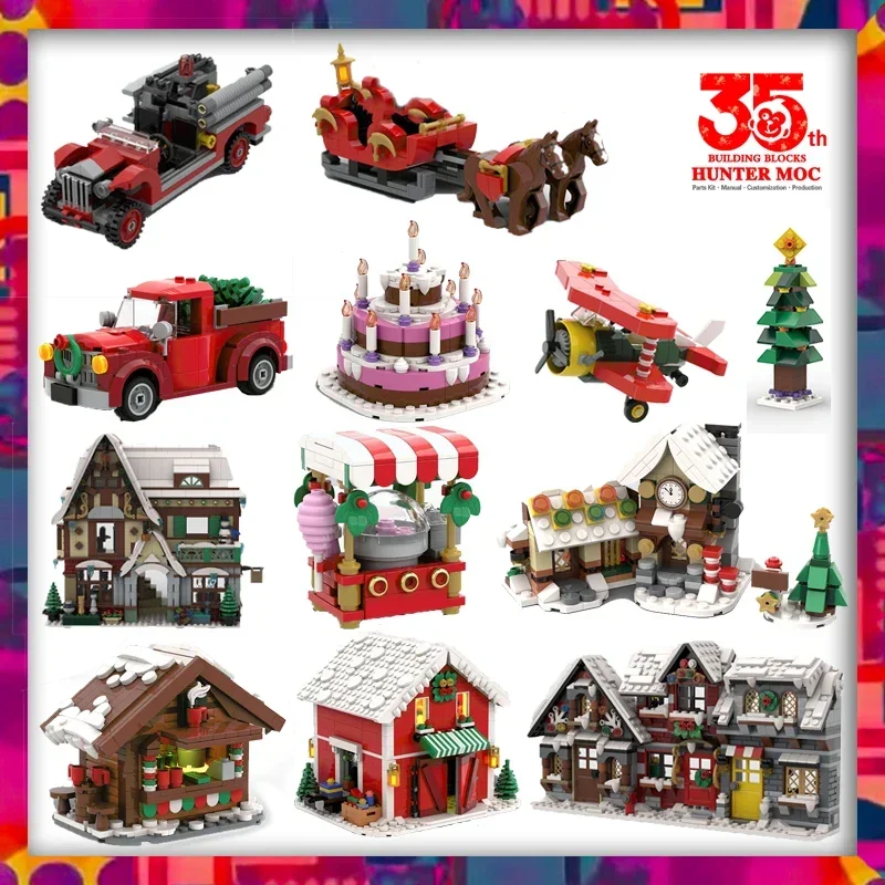 子供のための冬の村の家のブロックの構築家、クリスマスのade - Advent Calendar Gift のレビューと価格