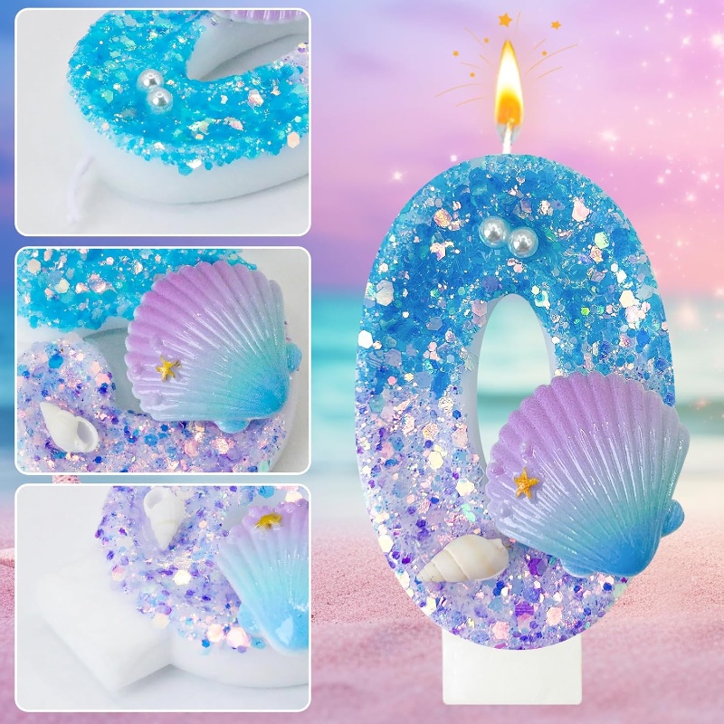 0～9の数字を自由に組み合わせたデジタルキャンドル、パープル - Holiday Candle Set のレビューと価格