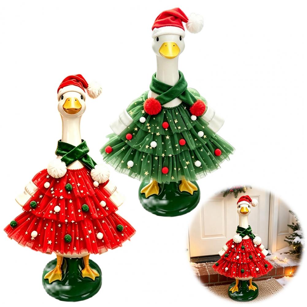 クリスマスポーチグース衣装、豪華なスカーフと帽子付きのサンタ - Santa Hat Plush のレビューと価格