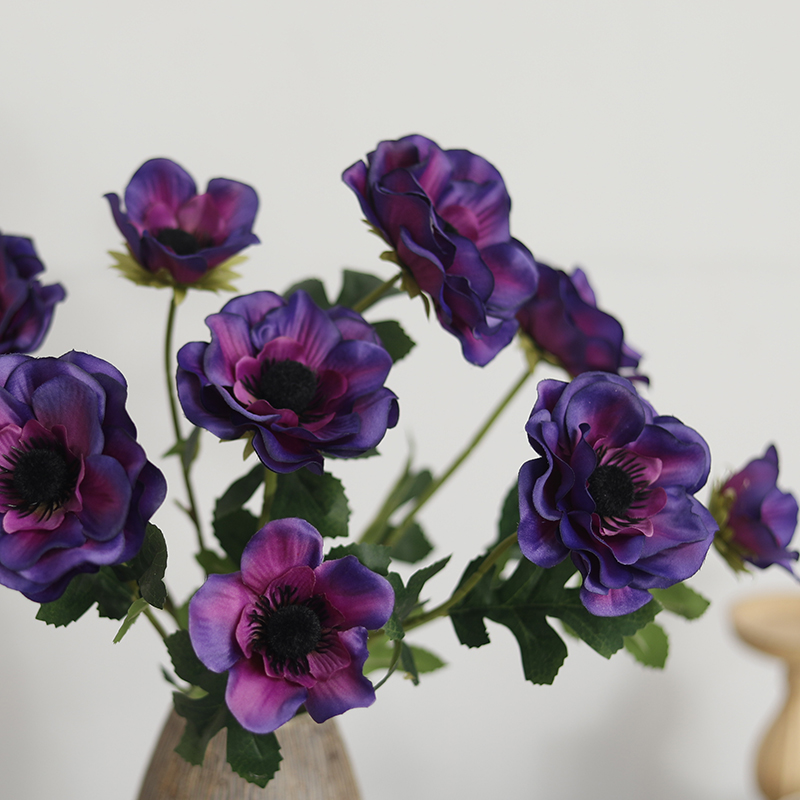 新しい 3 ヘッドアネモネ造花シルクケシ造花パーティー結婚式 - Christmas Wreath Fake のレビューと価格