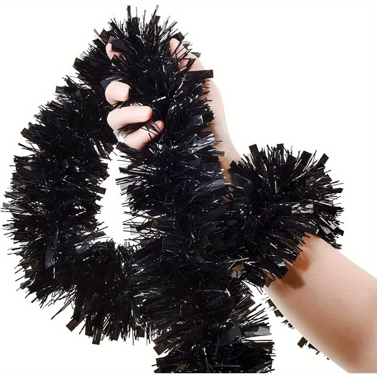 1個入り ブラックティンセルガーランド メタリックハロウィン - Tinsel Garland Decoration のレビューと価格