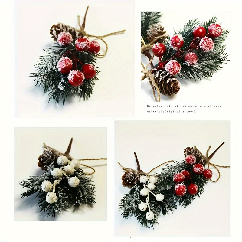 12個入り クリスマスパインピック 人工松の枝 ベリー、松ぼ - Christmas Tree Artificial のレビューと価格
