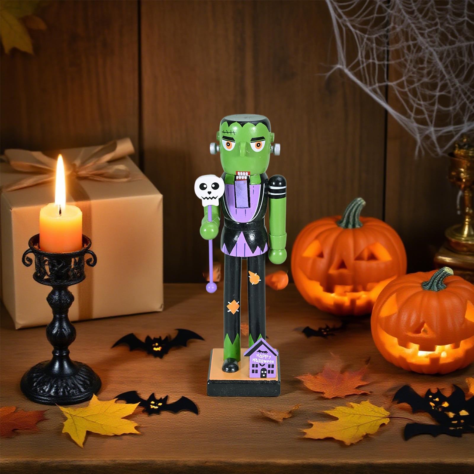 ハロウィン木製くるみ割り人形ホリデー装飾スケルトンカボチャく - Nutcracker Figurine のレビューと価格