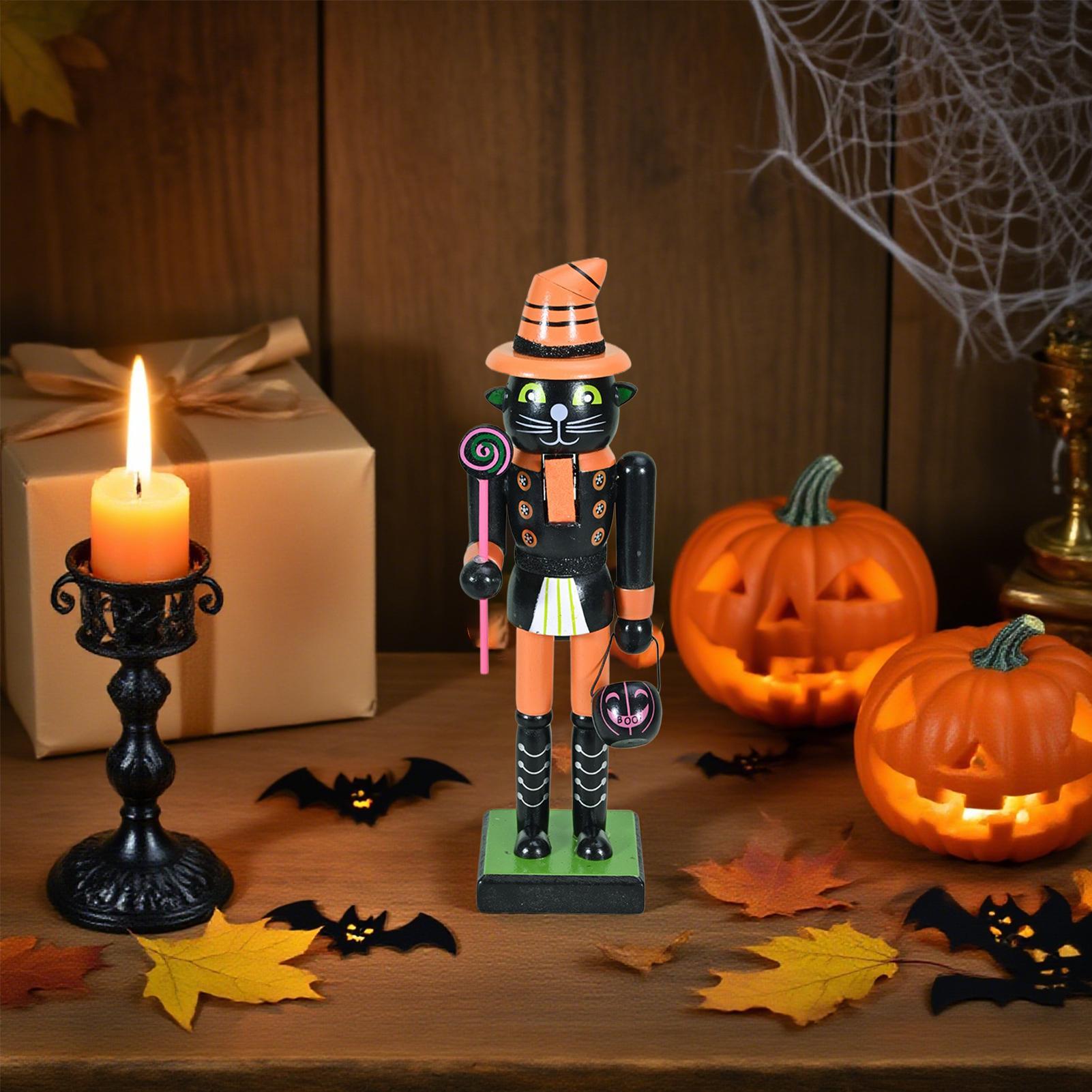 ハロウィン木製くるみ割り人形ホリデー装飾スケルトンカボチャく - Nutcracker Figurine のレビューと価格