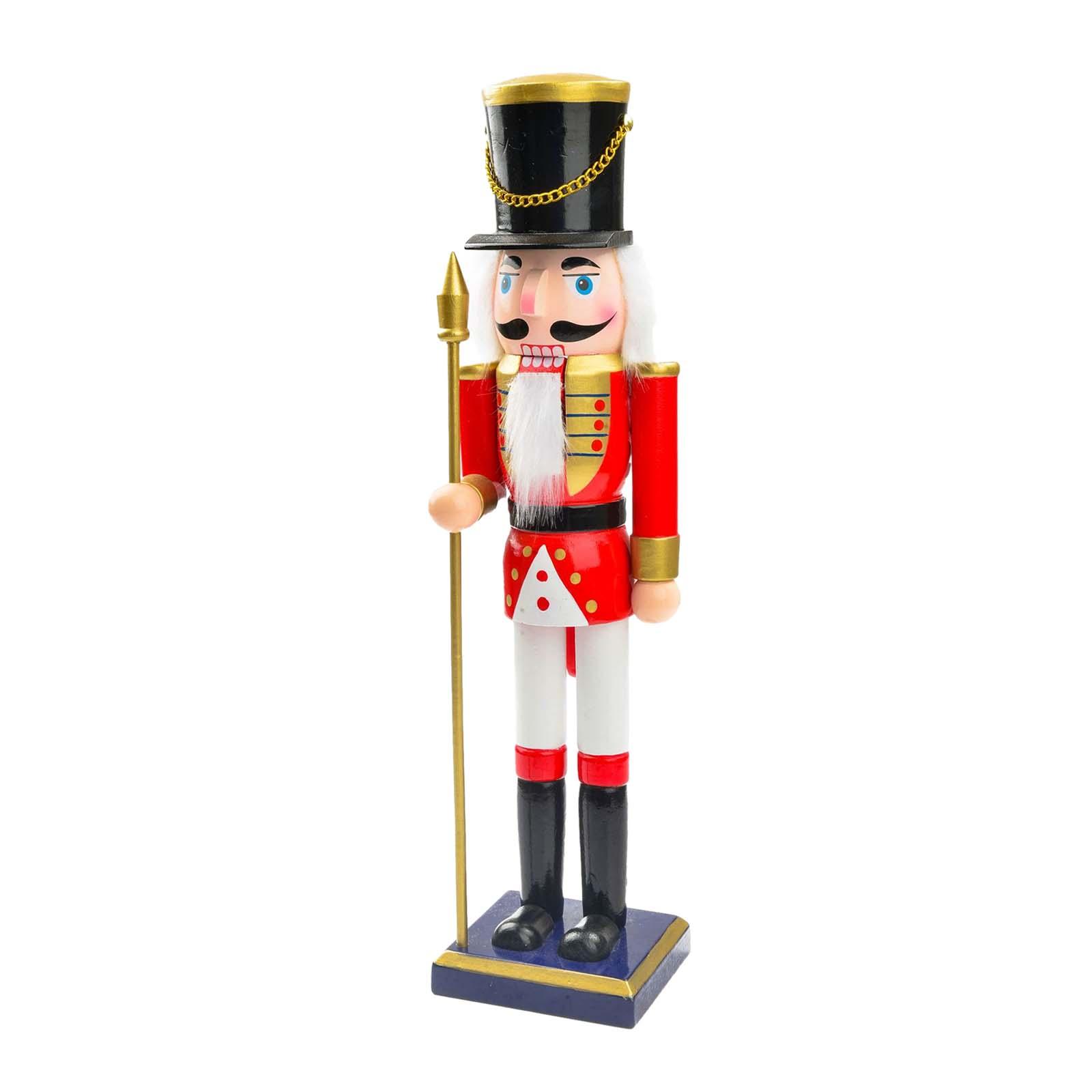 25cm 木製クリスマスくるみ割り人形置物、新築祝いパーティ - Nutcracker Figurine のレビューと価格
