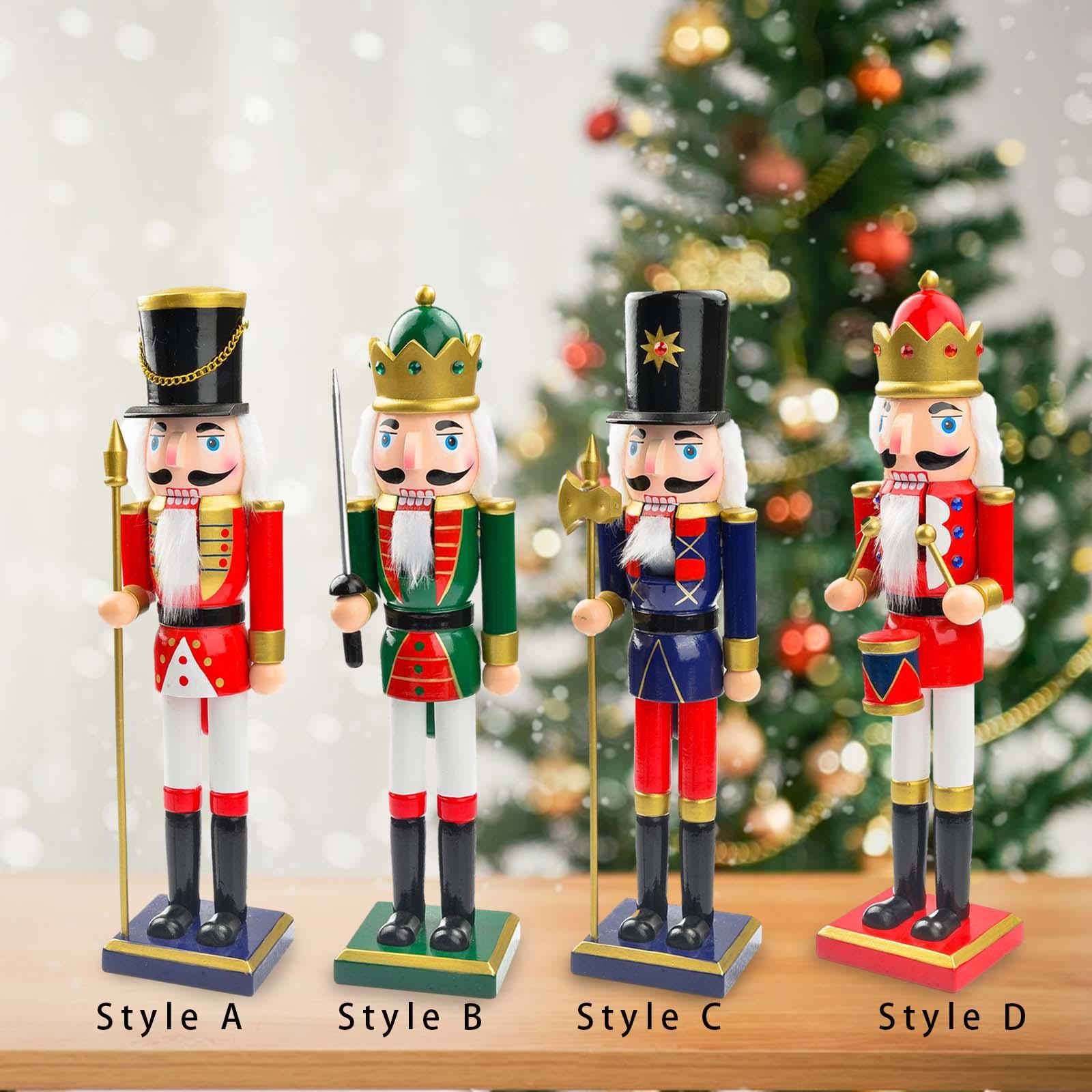 25cm 木製クリスマスくるみ割り人形置物、新築祝いパーティ - Nutcracker Figurine のレビューと価格