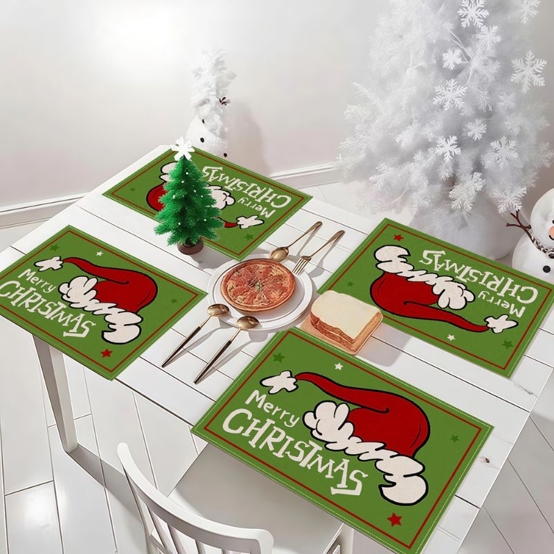 VIKAMA かわいい漫画クリスマステーブルランナープレース - Christmas Table Runner のレビューと価格