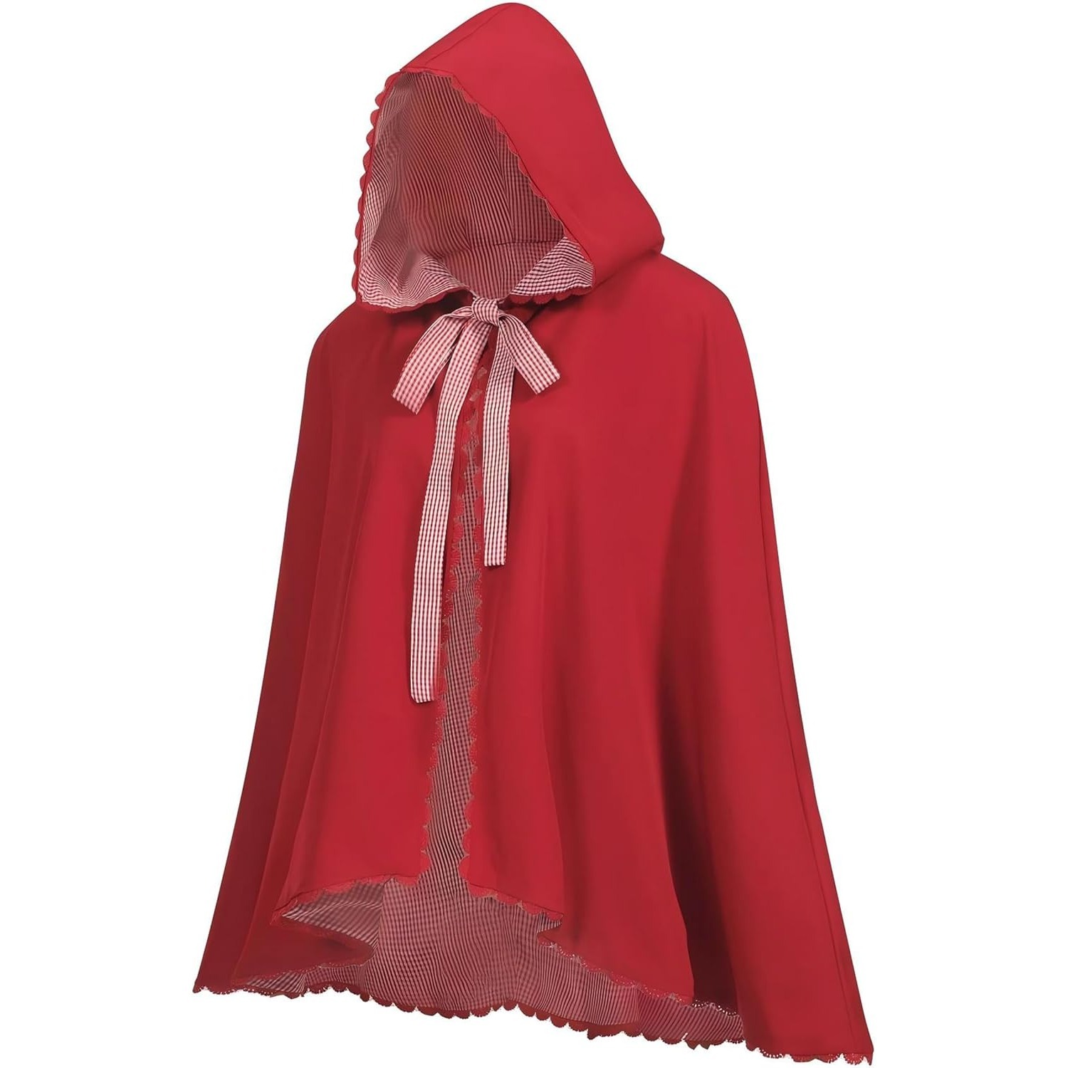 赤い格子縞のケープ女性用二重層オープンカーディガンローブコス - Christmas Throw Blanket のレビューと価格