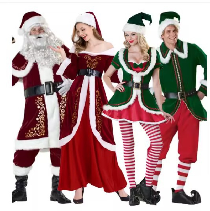 サンタクロースコスチューム 男女兼用 クリスマス エルフ ド - Elf Costume Christmas のレビューと価格