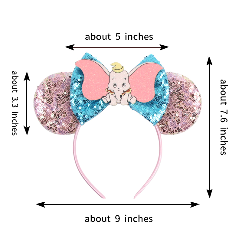 ディズニーダンボミッキーマウス耳ヘッドバンド女性スパンコール - Ribbon Bow Gift のレビューと価格