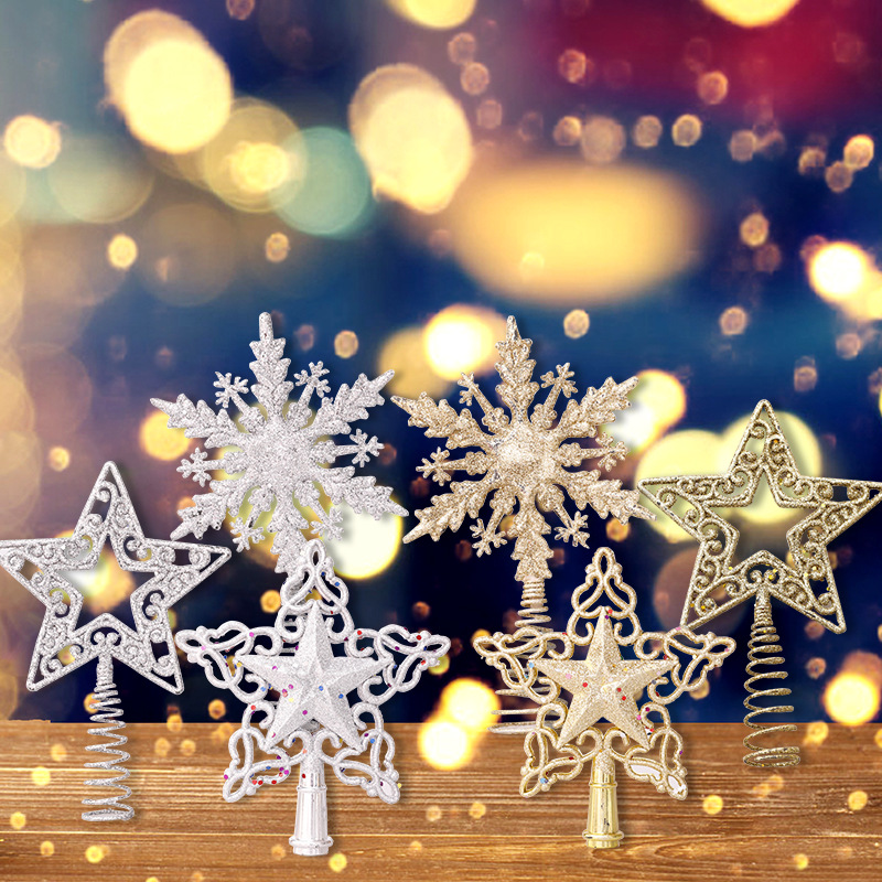 きらびやかなクリスマスツリーの装飾トッパー、星の中空の雪片、 - Star Tree Topper のレビューと価格