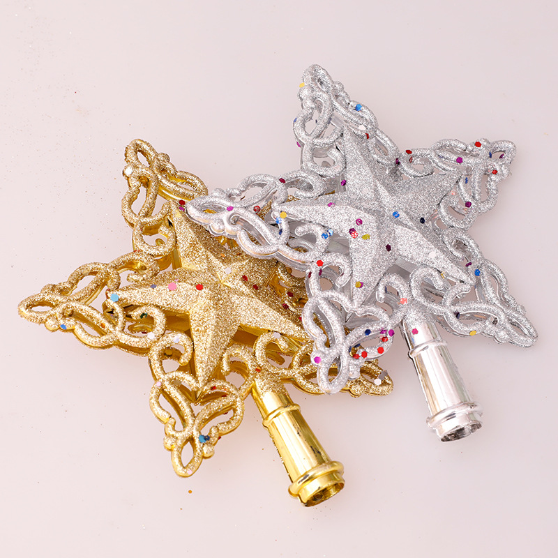 きらびやかなクリスマスツリーの装飾トッパー、星の中空の雪片、 - Star Tree Topper のレビューと価格