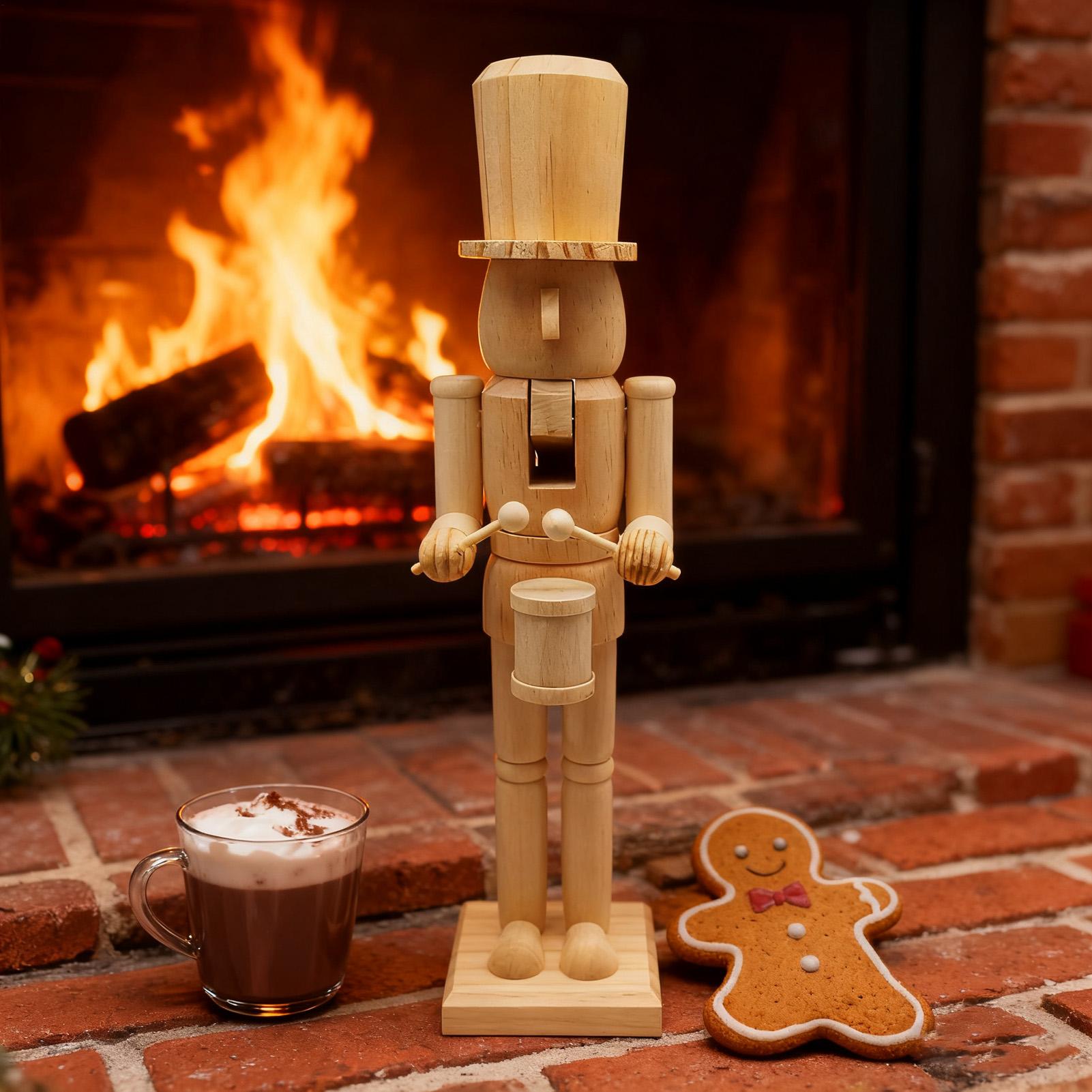 くるみ割り人形の装飾 38 センチメートル木製お祝いの置物木 - Nutcracker Figurine のレビューと価格