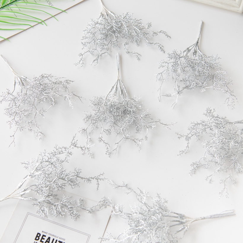 6つの人工植物,金色のフレーク,偽の枝,クリスマスツリー,ア - Christmas Wreath Fake のレビューと価格