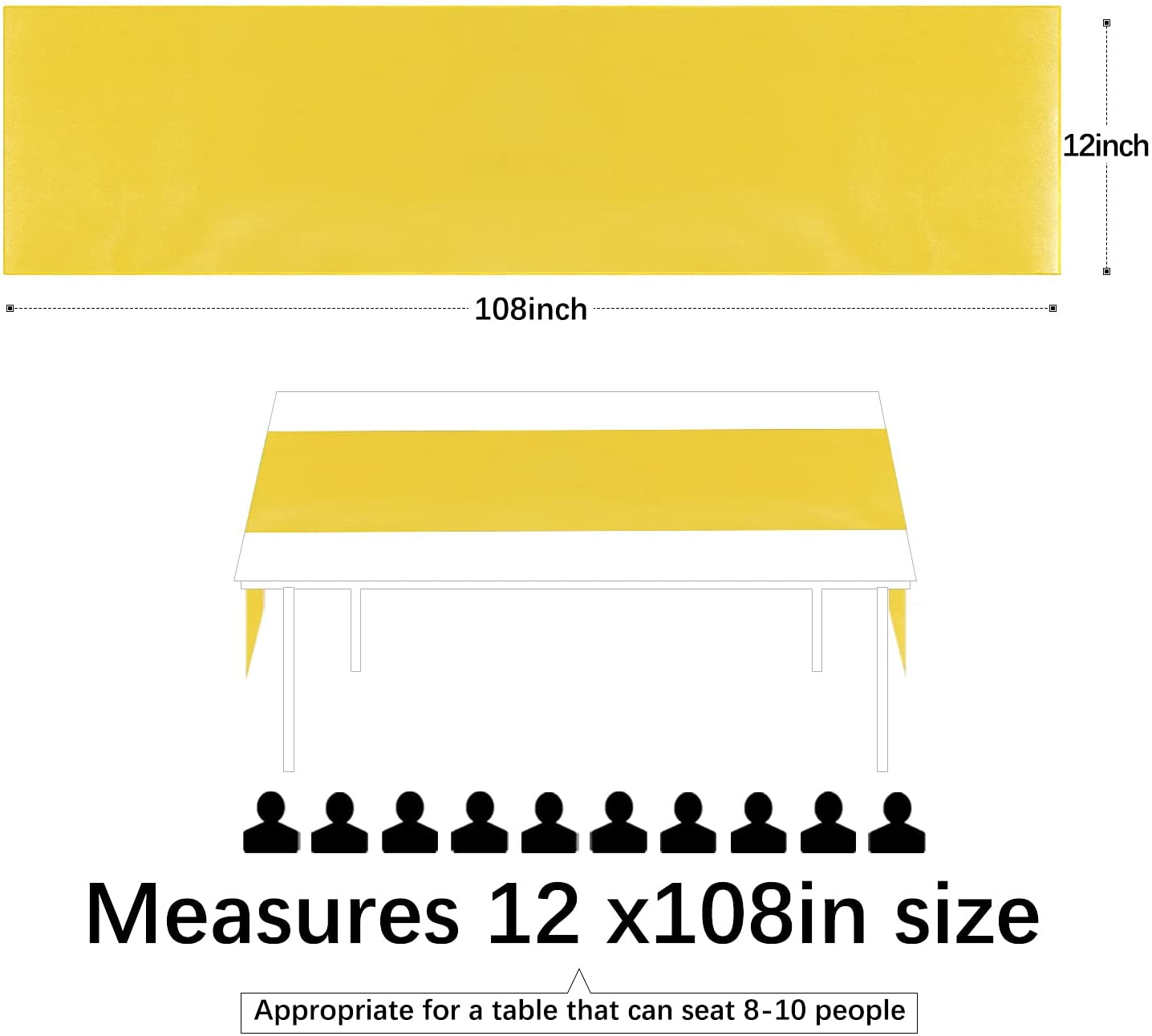 サテンの結婚式のテーブルランナー,12x108インチ,宴会用 - Christmas Table Runner のレビューと価格