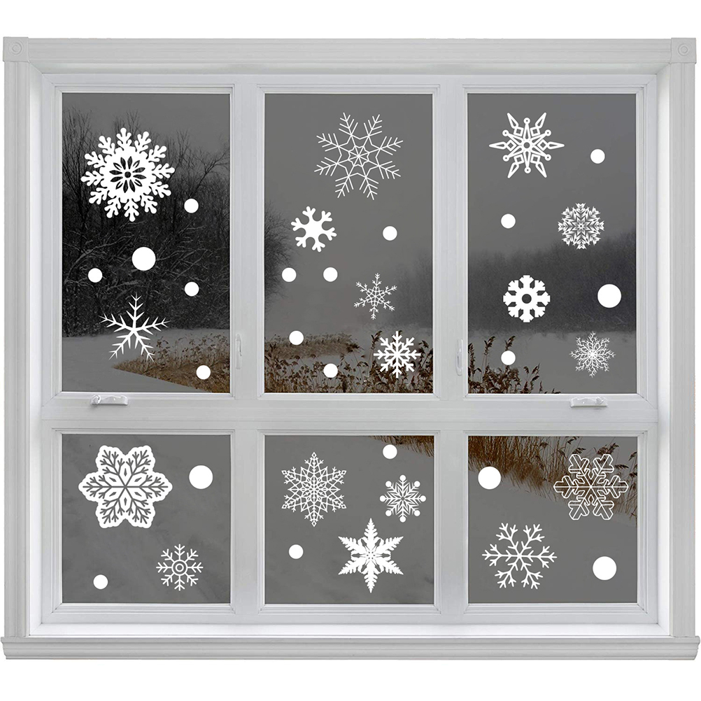家の装飾用の雪片デカール、クリスマスフェスティバル用品、ショ - Snowflake Window Decal のレビューと価格