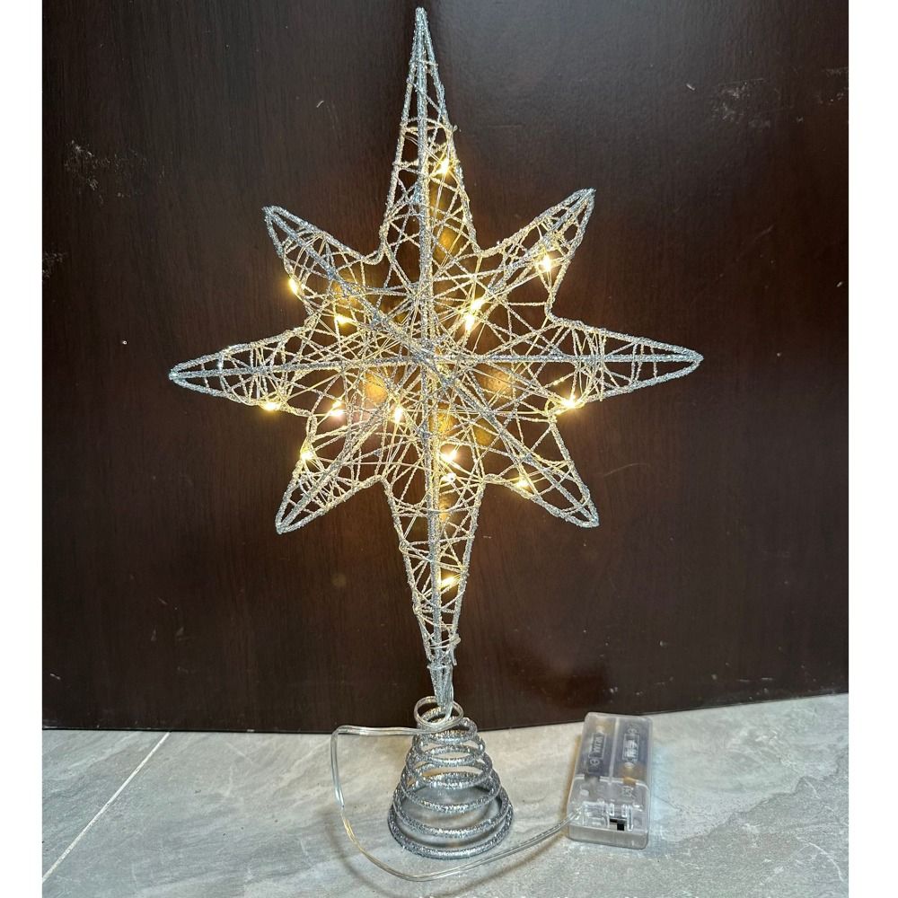 星型LEDクリスマスツリートッパー、ライトランプ、鉄のライト - Star Tree Topper のレビューと価格