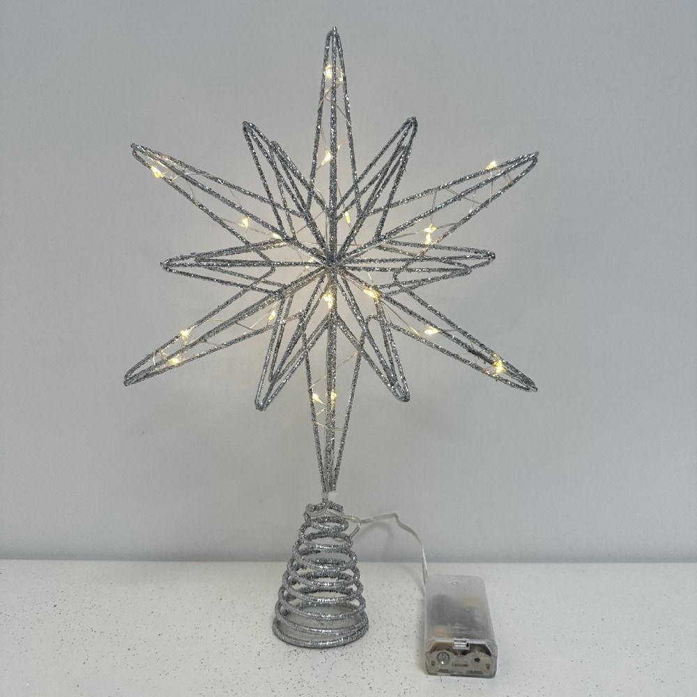 星型LEDクリスマスツリートッパー、ライトランプ、鉄のライト - Star Tree Topper のレビューと価格