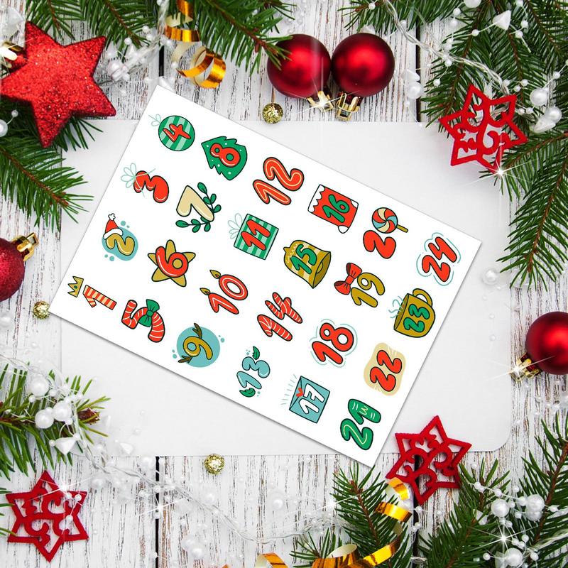 手作りのクリスマスステッカー,カレンダー,数字,クッキー,キ - Advent Calendar Gift のレビューと価格