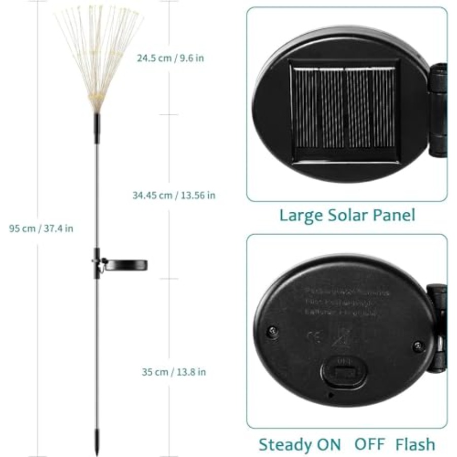 ソーラー花火ライト、照明モード付きソーラーライト、屋外防水、 - Christmas Lights Outdoor のレビューと価格