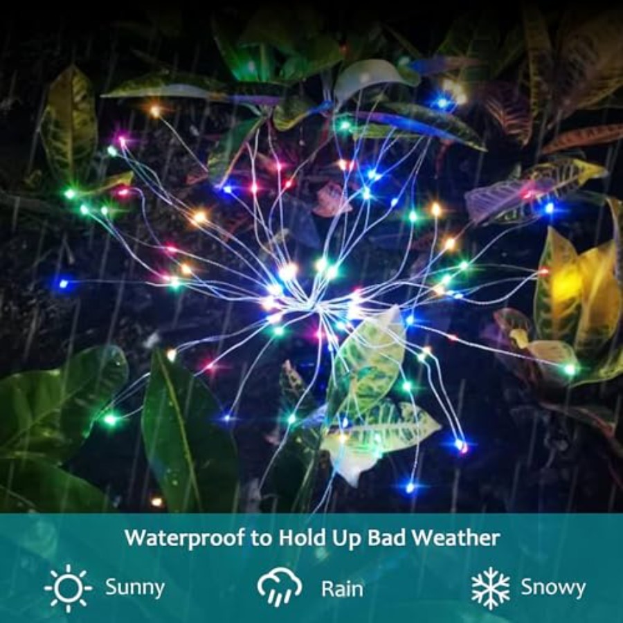ソーラー花火ライト、照明モード付きソーラーライト、屋外防水、 - Christmas Lights Outdoor のレビューと価格